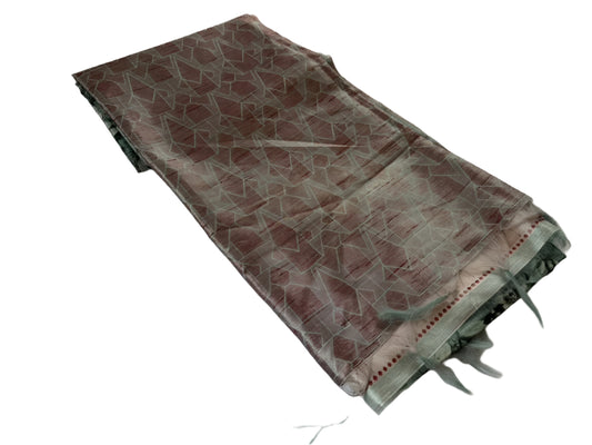 FLORAL GEOMETRIC DESIGNED SAREE
